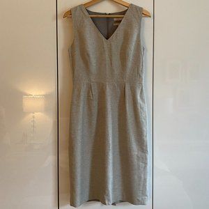 Gray wool sheath dress